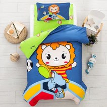 유아 낮잠 아기 알러지 이불 3종 세트 순면 심지 포함 입원 침구 이 침대 6종, 14 축구 사자