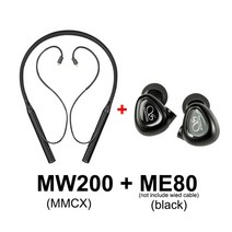 샨링 SHANLING me80 고해상도 10mm 듀얼 다이나믹 드라이버 이어폰 iem mmcx 분리형 케이블 헤드폰 알루미늄 합금 쉘, mw200-me80(블랙), 01 MW200-ME80(balck)