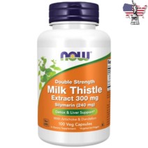 [더블 함량] 아티초크 및 민들레 함유 실리마린 밀크 시슬 포뮬러 300mg 100 베지 캡슐, 1개, 100캡슐