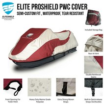 EliteShield 트레일러 제트 스키 커버 튼튼한 방수 해양 등급 600.. 정품보장, Red/Gray, Fits Stand-up