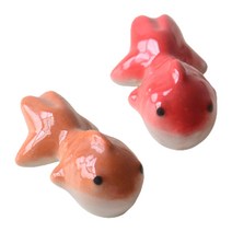 고양이 정수기 세라믹 물고기 장난감 물에 뜨는 도자기 금붕어 장난감 음수량 증가, 오렌지