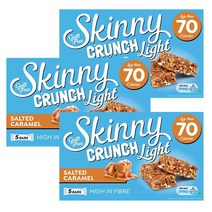Skinny Crunch Light Salted Caramel Bars 스키니 크런치 라이트 솔티드 카라멜 바 19g 5개입 3팩