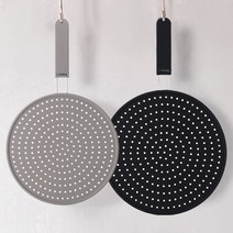 [리본제이]1+1 실리콘 멀티 팬커버 덮개 28cm+30cm 2P세트 (그레이블랙), 28cm (1P_블랙) + 30cm (1P_그레이)