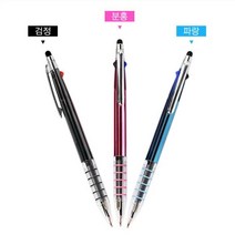 (국산)코리아5링니들3색터치펜 니들볼펜(3개 1세트) 볼펜 터치펜 3색 삼색, 쿠팡2 핑크, 쿠팡2 본상품선택