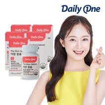 데일리원 전소민 더맘 칼슘 무부형제 해조칼슘 쌀발효 마그네슘 1000mg 90정, 5통