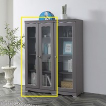 모던 그레이 4단 도어형 그릇 찻잔 장식장(60cm) 이쁜 클래식 술 상장 레고, 그레이화이트