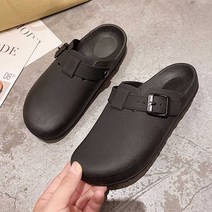 신발 슬리퍼 반 남자 외출할때 여성 블로퍼 뒷굽 코디 쇼핑몰 공항패션 뮬 마트갈때 샌들 젤리 공용