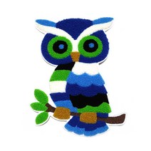 영화사 뽀글이 부엉이 잔디 자수 와펜(그린), 1개, 그린