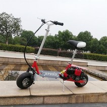 12인치 가솔린 킥보드 근거리 출퇴근 마실 입문, 레드 프레임 블랙 엔진