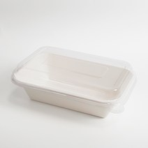 T-056 백색 펄프 사각트레이 용기600개+뚜껑600개 32oz, T-056 용기600개+뚜껑600개