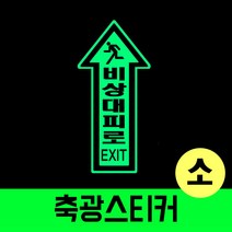 화살표 바닥용 비상 반사 스티커 안전용품 야광 표시 축광 시트 위치알림 소, C타입적색