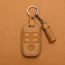 프리마클라쎄 소가죽 KA-3 스마트 키케이스 기아 올뉴모닝_더뉴모닝_레이 키홀더, 블랙