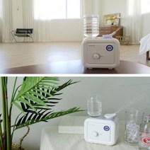 더 하루 비플랫 국산 UV 페트병 사각 가습기 사무실 아기방 화이트 탁상용, 터치형, 핑크(본체)-소프트 핑크(뚜껑)