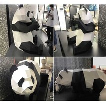 정원 꾸미기 마당 조형물 단독주택 팬터 장식품 가든, 팬더 기어오르는 나무 그루터기 1m