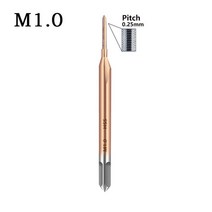 탭다이 미니 머신 탭 HSS 스트레이트 나사 TiCN 코팅 드릴 비트 미터 수공구 M1 M1.2 M1.4 M1.6 M1.7, 01 M1