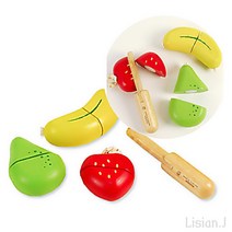 리시안제이 유아 과일 자르기 집콕 놀이 24개월 아기 선물 주방 놀이 소품