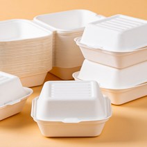 펄프용기 도시락 50매, 08_1YLY_3칸도시락50개(베이지)