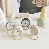 무소음탁상시계 HND 파스텔 엔틱 원형 무소음 탁상시계-72394EA-72394EA, 러블리 핑크