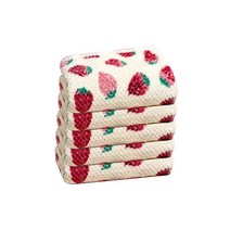 보니하우스 인테리어 디자인 예쁜 수건 극세사 세면 타월 9종, 스트로베리 5장