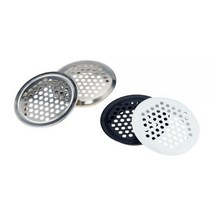 환기 환풍기 자재 부품 배기 통풍구 공기 방수 부속 4pcs 옷장 캐비닛 메쉬 구멍 블랙 에어 벤트 루버 커버 스테인레스 스틸 컬러, White-flat_53mm