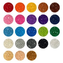 [채아트] 에디블럭 6mm 23가지 색상 (약 500알), 진분홍