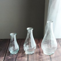 심플한 투명 유리 호리병 화병 3size, M