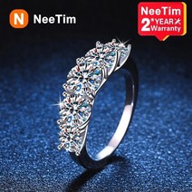 모이사나이트반지 다이아몬드 gra Netim 3.6캐럿 d 컬러 moissanite 여성용 웨딩 jewely with 925 스털링 슬리버 도금 18k 화이트 골드 영원 밴드