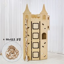 퍼르르펙트 고양이 원목 캣타워 캐슬 냥푼젤 자작나무 고무나무, 냥푼젤_내츄럴