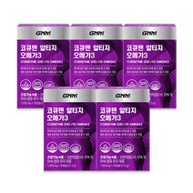 GNM 코큐텐 알티지 오메가3 / 코엔자임Q10 코엔자임큐텐 rTG, 30정, 31.5g, 5개