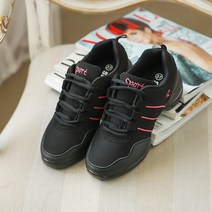 벨라걸스 댄스화 재즈 방송 라인 에어로빅 스니커즈 핑크라인, 250mm