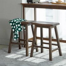 [베스트리빙]아일랜드 통원목 의자 2개 3color, 색상:월넛