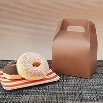 화이트 선물상자(대 중 소) 손잡이상자 쿠키상자 포장상자 선물포장박스 답례품포장 조각케익상자 빵포장박스 수건포장상자, 브라운 선물상자(소), 1장