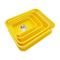 문구조아 시스템바구니 다용도 사각 바구니 노랑, 다용도 사각바구니 4호 노랑_$AH3