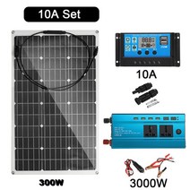 태양광인버터3kw 주택용 700w 500w 220 보조배터리 3000w 태양광 발전 시스템 600w 태양 전지 패널 18v 배터리 충전기 4000w 인버터 키트 전체 10 홈, 협력사, 10a