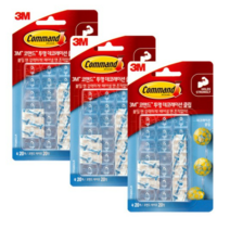 3M 코맨드 투명 데코레이션 클립 20p, 6개입