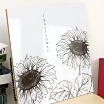 [천삼백케이] [꾸밈] cm711-아크릴액자해바라기일러스트