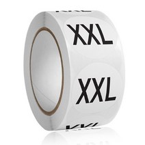 사이즈표시 옷스티커 의류 가게 XXL 롤 500개입