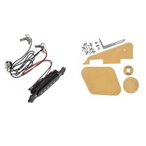 1X 자기 음향 픽업 & 1 세트 크림 픽가드 / 구멍 / 스위치 커버 / 픽업 셀렉터 플레이트 / 브라켓 / 나사, 하나, 보여진 바와 같이