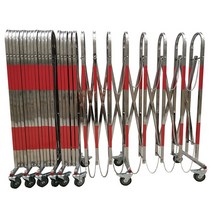 이동 가드레일 작업장 공장 전기 공사 유치원 야외 안전 접이식 스테인리스 펜스, 02. 아치형 높이 1.1 길이 2m 적색