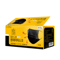 맑은나라 국산 좋은느낌 원데이마스크 30매 화이트/블랙, 화이트, 3통