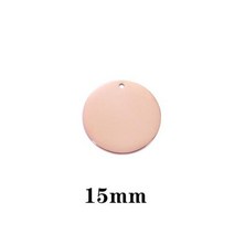 애완 동물 디스크 15mm 20mm 스테인레스 스틸 조각 없음 AliExpress, 1 pendant+40cm+15mm Rose gold