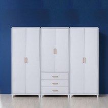 달튼 3서랍 장롱세트 도어형 2400, 단품