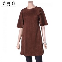 에고 스웨이드 나팔 소매 원피스 EQCOP540