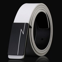 아난티아 남자 골프벨트 H 투톤 가죽벨트, 블랙화이트