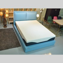 마랑 이태리 통가죽 콤비 침대프레임 (주문제작 가능)-스카이, 상세페이지 참조