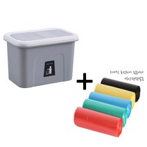 민스리빙 뚜껑싱크대휴지통 + 주방소품 택1 음식물 쓰레통 다용도 바구니, (뚜껑★화이트)+(연속봉투5개)