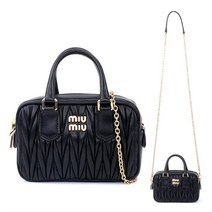 [MIUMIU(BAG)] 미우미우 마테라쎄 로고 핸드백 5BP077 N88 F0002