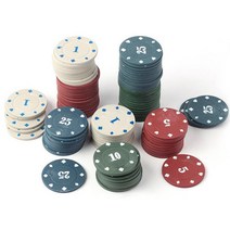 카지노 카드놀이 포커칩 숫자칩 100P 세트 원카트