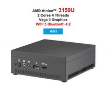 미니pc AMD-라이젠 R5 3750H R7 2700U 미니 PC 베가 10 그래픽 포함 4K UHD Nvme SSD 데스크탑 게임용 컴, 02 16G RAM 512 SSD_02 AU, 01 AN1 Athlon 3150U