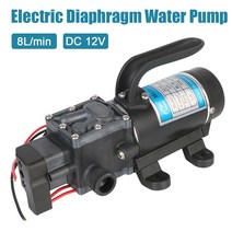 폭포수 다이아프램 가압펌프다이어프램 자체 프라이밍 펌프 DC 12V 120W 10L/분 물 스프레이 세차 마이크로, 한개옵션0